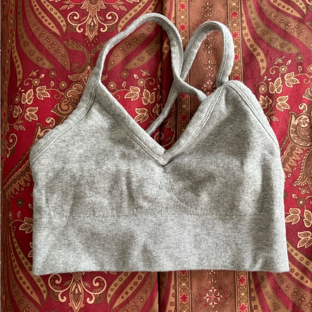 Alo Seamless Ribbed Low Back Bra